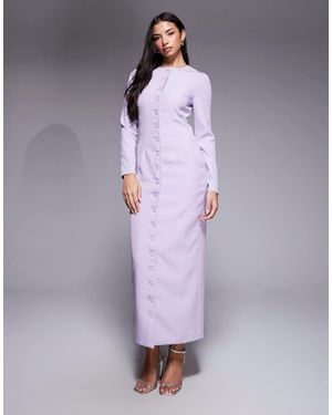 Kaiia Exclusive Tailored Long Sleeve Button Up Maxi Dress in Brown | Lyst Kaiia Exclusive Tailored Long Sleeve Button Up Maxi Dress in Brown | Lyst