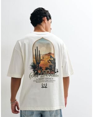 ASOS Oversize-t-shirt mit grafikprint - Weiß