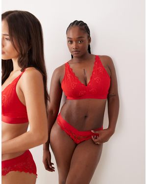 Lemonade Dolls Fuller Bust Signature Lace Bralette - Red