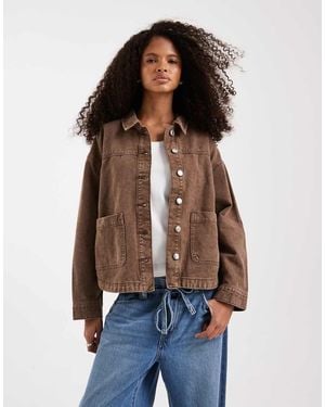 Vero Moda Denim Shacket With Front Pockets - Blue