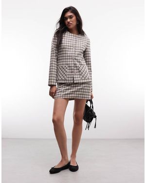 ASOS Minigonna Sartoriale A Quadri - Grigio