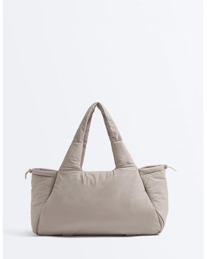 Oysho Borsa Sportiva Imbottita Color Visone - Neutro
