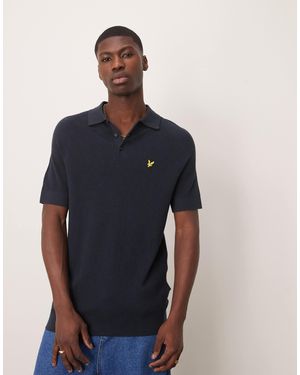 Lyle & Scott – polohemd aus leinen - Blau