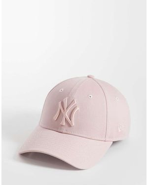 KTZ Gorra A Tono Para Mujer Con Diseño De Los Ny Yankees 9Forty De - Rosa
