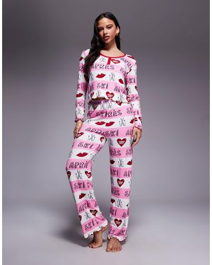 River Island Apres Ski Pyjamas - Pink