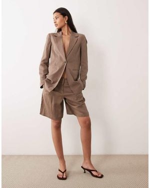 Vila Taillored Shorts Co-ord - Natural