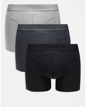 Jack & Jones 3 Pack Trunks - Gray