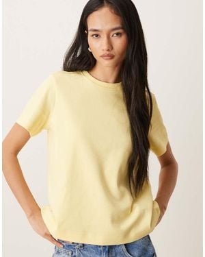Aware T-Shirt Pesante Squadrata Pallido - Giallo