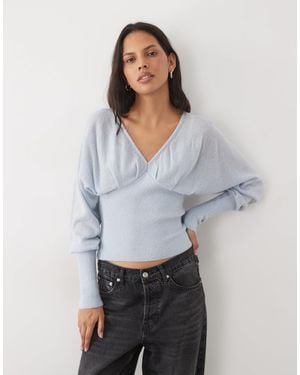 Cotton On Feather V Knit Top - Gray