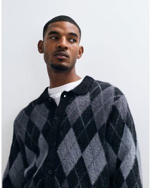 Huf Cooper Argyle Knit Sweater - Blue