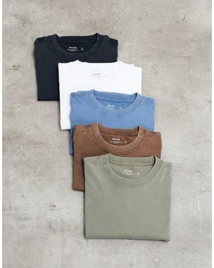 Hollister 5 Pack Boxy Heavyweight T-shirt - Gray