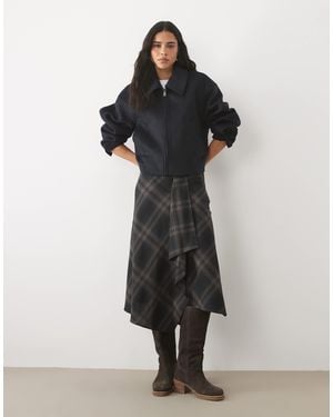 Mango Midirock mit asymmetrischem saum - Schwarz