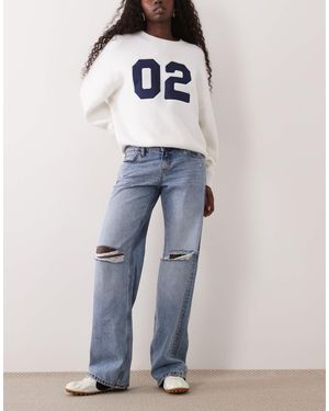 Cotton On Low-rise straight-jeans mit rissen - Blau