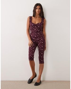 Miss Selfridge Capri Trouser Co-ord - Red