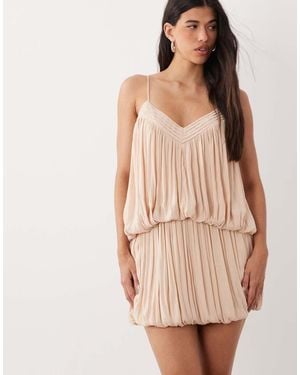 Gina Tricot Mini Strappy Dress - Natural