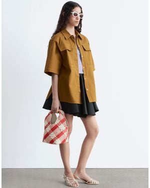 & Other Stories Oversized Pure Cotton Utulity Shirt - White