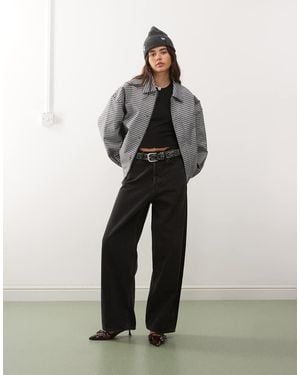 Lioness Kenny Collar Detail Oversized Bomber Jacket - Multicolour