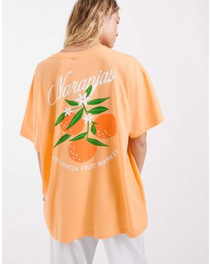 Vero Moda Valencia Oranges Oversized Graphic T-shirt