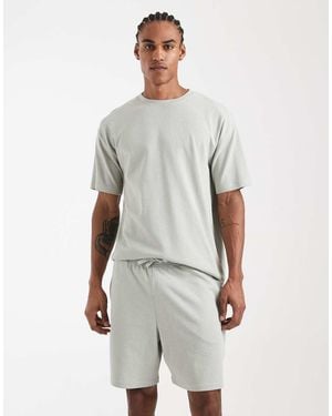 New Look Co-ord Waffle Shorts - Grey