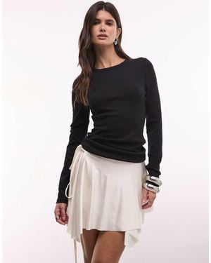 Monki Minifalda Cruzada Evasé Blanca - Blanco