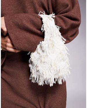 River Island Sequin Tasseled Grab Bag - Brown