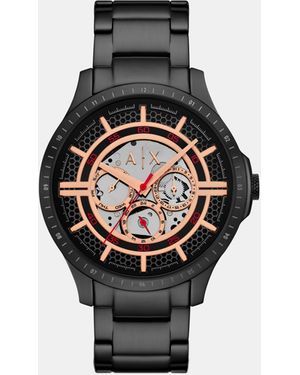 ARMANI EXCHANGE – multifunction hampton – herren-quarzuhr aus em edelstahl - Schwarz