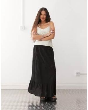 Collusion Western Broidery Maxi Skirt - White