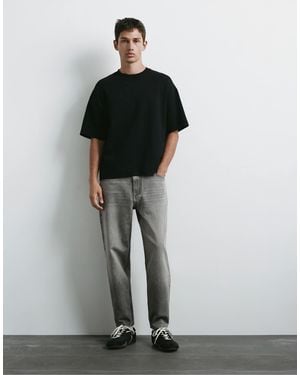 Pull&Bear – standard-fit-jeans - Grau