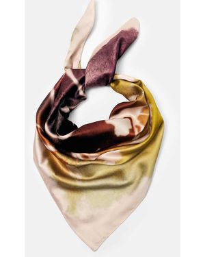 Pull&Bear Satin Floral Bandana - Metallic