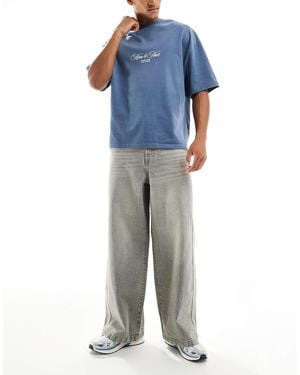 ASOS Super baggy Jeans With Side Panel - Blue
