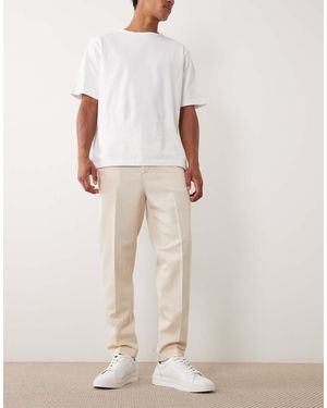 ASOS Smart Tapered Trousers - Natural