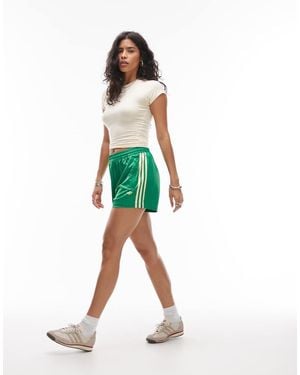 adidas Originals Pinstripe Satin Shorts - Green
