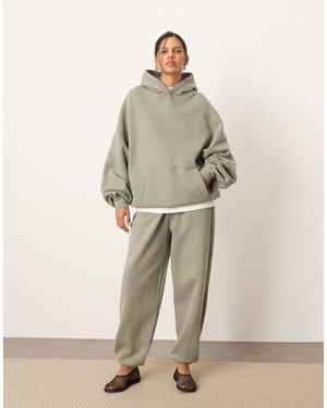 ARRANGE Oversized Premium Heavy Weight Cuffed jogger - Natural