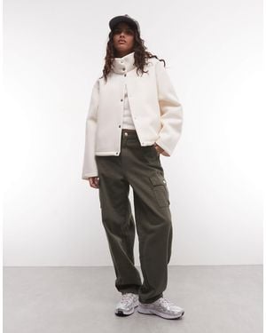Nike Funnel Neck Button Up Jacket - White
