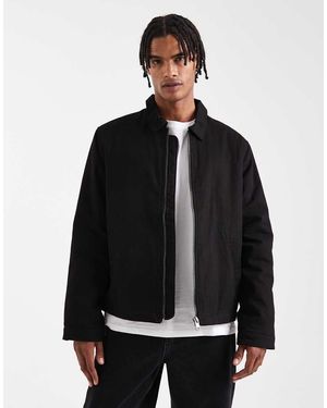 Jack & Jones Giacca Harrington Nera Con Zip - Nero