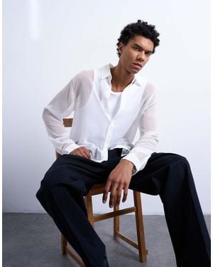 TOPMAN Camicia Vestibilità Comoda - Bianco