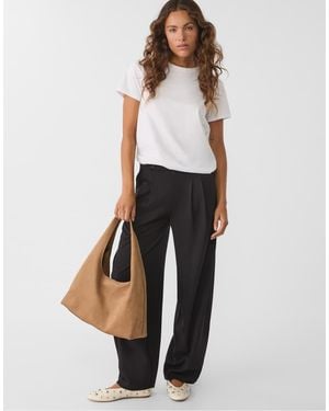 Stradivarius Faux Suede Shoulder Bag - Multicolour