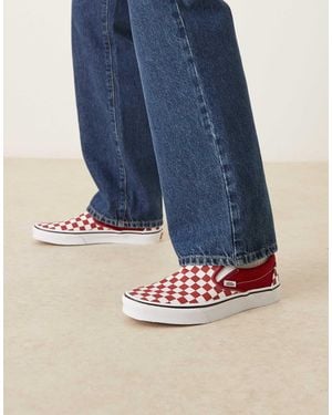 Vans Classic Slip On Checkerboard Sneakers - Blue