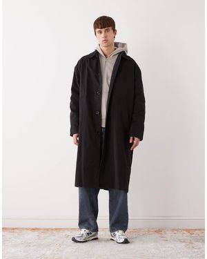 Weekday Longline Car Coat - Black
