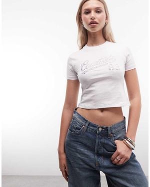 Courtside T-Shirt Baby Bianca Con Logo - Bianco