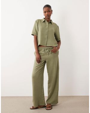 Jdy Wide Leg Pants Co-ord - Green