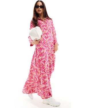 Y.A.S Y.a.s - robe chemise longue à imprimé taches floues - Rose
