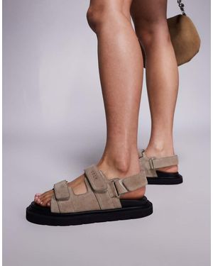 Walk London Budapest Velcro Sandal - White