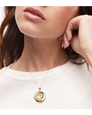 SEOL + GOLD Collana Placcata - Marrone