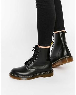 Dr. Martens 1460 8-eye Smooth Leather Lace Up Boots - Black