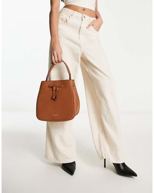 Paul Costelloe Leather Cross Body Bag - Natural