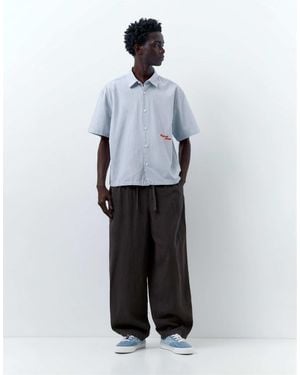 Pull&Bear Pantalon en lin mélangé - Gris