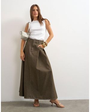 TOPSHOP Cocoon-maxirock - Natur