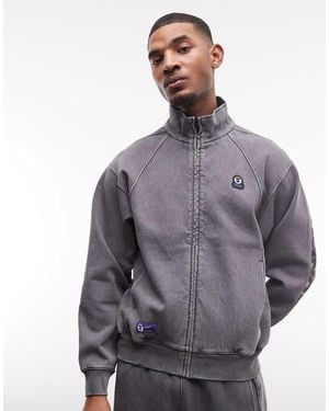 Aape By A Bathing Ape Aape By A Bathing Ape Logo Zip Up Jumper - Grey
