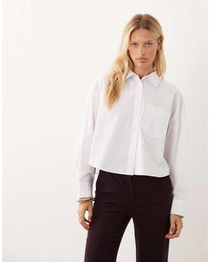 Mango Cropped Overhemd - Wit